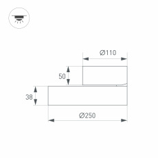 Светильник SP-RONDO-FLAP-R250-30W Warm3000 (BK, 110 deg) (Arlight, IP40 Металл, 3 года)