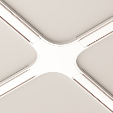 Коннектор питания X-образный Radity белый, TRA084CX-11W