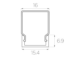 Профиль для светодиодной ленты накладной алюминиевый LC-LP-0716-2 Anod