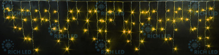 Светодиодная бахрома 112 LED, 6 Ватт, IP54, для улицы и помещения, провод черный, Свечение: постоянное, RL-i3*0.5-B/Y
