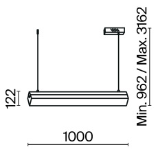 Подвесной светильник Petra 3000К 35Вт, MOD250PL-L36BS3K