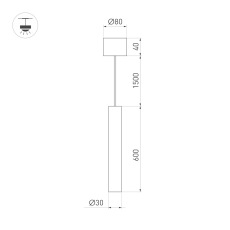 Светильник SP-PIPE-HANG-L600-R30-9W Day4000 (BK, 24 deg, 230V) (Arlight, IP20 Металл, 3 года)