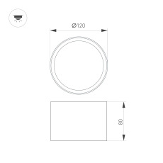 Светильник SP-BISCOTTO-R120-12W Warm3300-MIX (BK, 80 deg, 230V) (Arlight, IP54 Металл, 5 лет)