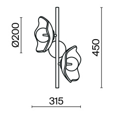 Настенный светильник (бра) Miracle G9x2, MOD207WL-02BS