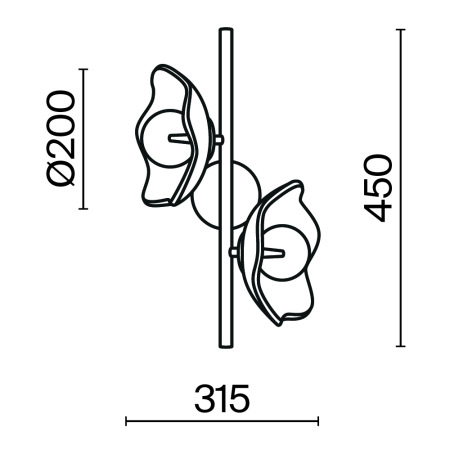 Настенный светильник (бра) Miracle G9x2, MOD207WL-02BS