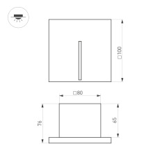 Светильник LT-TIE-S100-3W Warm3000 (GR, 25x45 deg, 230V) (Arlight, IP65 Бетон, 3 года)