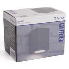 Светильник садово-парковый Feron DH050,на стену, GU10 230V, серый
