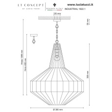 Подвесной светильник Lucia Tucci Industrial 1822.1