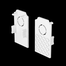 Заглушка торцевая 2шт Exility встраиваемый белый, TRA034EC-42W