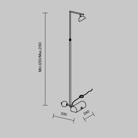 Напольный светильник (торшер) Pikant 3000К 13Вт, MOD372FL-L10B3K