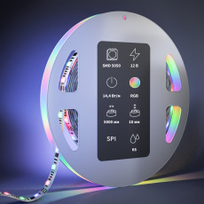 Светодиодная лента 12В 5050 14,4Вт/м RGB 5м IP65, 201243