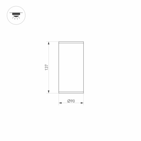 Светильник LGD-FORMA-SURFACE-R90-12W Warm3000 (WH, 44 deg, 230V) (Arlight, IP54 Металл, 3 года)