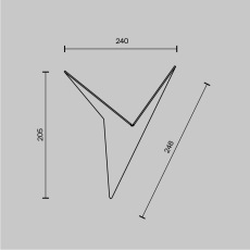 Настенный светильник (бра) Trame 3000К 3Вт IP 20, C808WL-L3W
