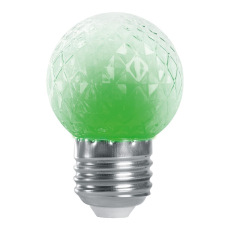 Лампа-строб, (1W) 230V E27 зеленый G45 , LB-377