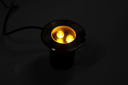 Прожектор G-MD106-Y грунтовой LED-свет желтый D120, 3W, 12V