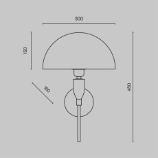 Настенный светильник (бра) Prima E14х1 60Вт, Z034WL-01BS