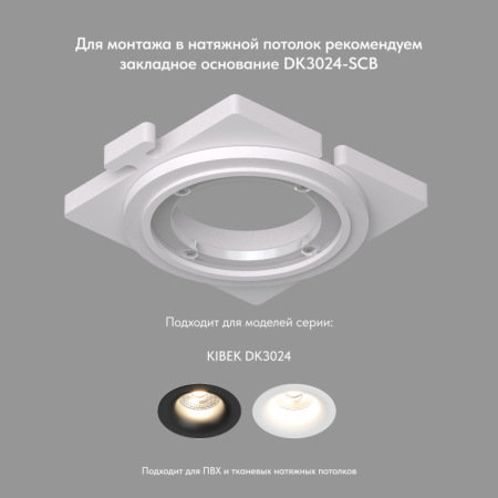 Точечный встраиваемый светильник Denkirs DK3024-BK