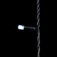 Гирлянда Бахрома с Колпачком 3,2 x 0,9 м Белая 220В, 180 LED, Провод Черный ПВХ, IP65