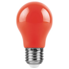 Лампа светодиодная, (3W) 230V E27 красный A50, LB-375