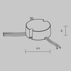 Источник тока DALI NFC DT8 600-1200mA +PUSH DIM, 721028