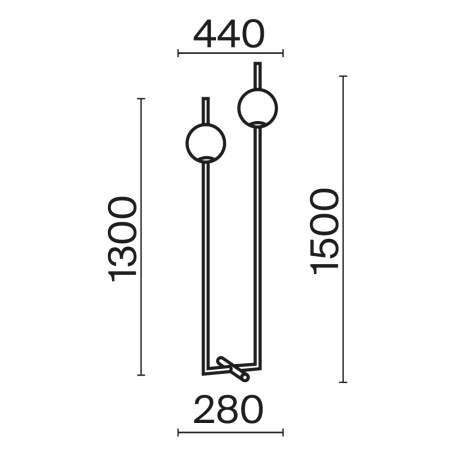 Напольный светильник (торшер) The Sixth Sense 3000К 12Вт, Z020FL-L12BS3K