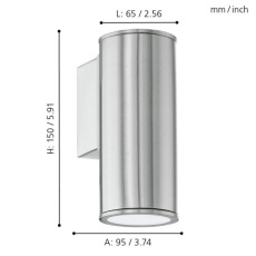 Уличный настенный светильник Eglo Riga 94106