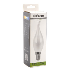 Лампа светодиодная Feron LB-718 Свеча на ветру E14 15W 4000K