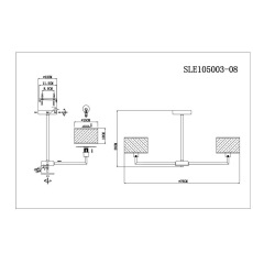 Потолочная люстра Evoluce Belge SLE105003-08