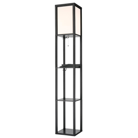 8093/1F COMFI LN25 черный/белый, дерево/текстиль Торшер Е27 1*60W 220V PRACTIC