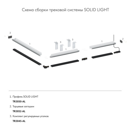 Профиль для шинопроводов Denkirs TR3050-AL