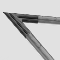 Угол-соединитель 45° Gravity встраиваемый черный TRA010CLS-42B