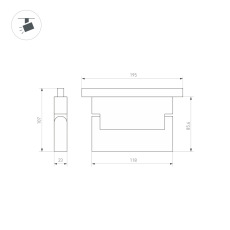 Светильник MAG-ORIENT-LASER-FOLD-S195-6W Day4000 (WH, 30 deg, 48V) (Arlight, IP20 Металл, 3 года)