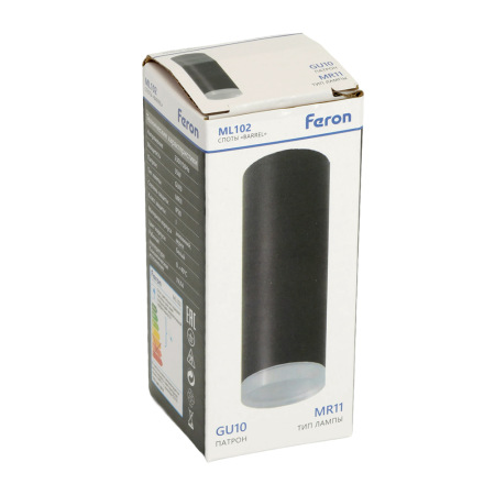Светильник потолочный Feron ML102 Barrel MR11 GU10 35W 230V, черный