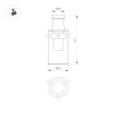 Светильник ART-APRIORI-LANTERN-C-R60-5W Day4000 (GD, 350 deg, 48V) (Arlight, IP20 Металл, 3 года)