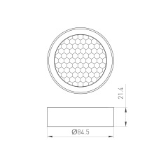 Фильтр сетчатый с посадочным кольцом LGD-HONEYCOMB-RING-R85 (BK) (Arlight, Металл) 046764