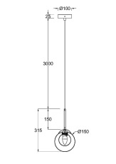 Подвесной светильник Basic form G9х1, MOD521PL-01G1
