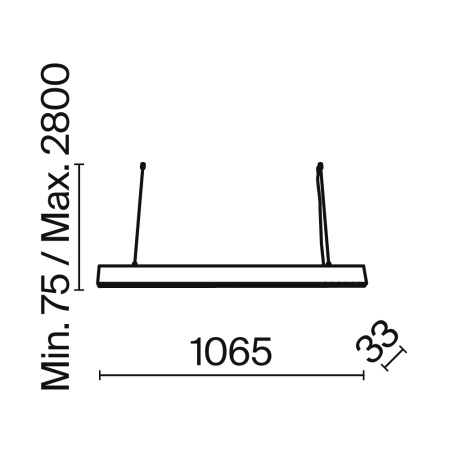 Подвесной светильник Points 4000K 1x40Вт 25°, P050PL-L40B4K