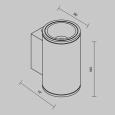 Настенный светильник (бра) Shim 3000К 10Вт IP 65, O303WL-L10W3K