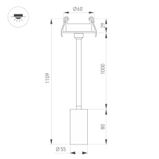 Светильник LGD-PERISCOPE-R55-9W Warm3000 (BK, 24 deg, 230V) (Arlight, IP40 Металл, 5 лет)