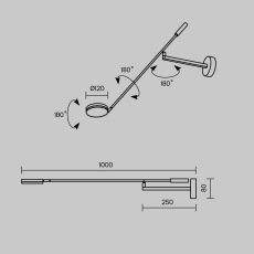 Настенный светильник (бра) Fad 3000К 6Вт, MOD070WL-L6W3K
