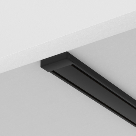 Шинопровод 1м Radity с заглушками в комплекте накладной черный, TRX084EC-111B