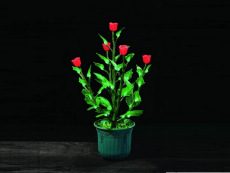 IMD-008 LED Куст розы в горшке,0,6 м., кр.
