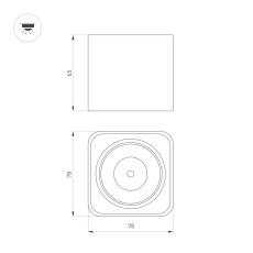 Светильник SP-DICE-S78x78-10W Warm3000 (WH, 24 deg, 230V) (Arlight, IP54 Металл, 5 лет)