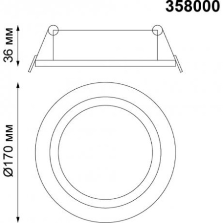 Встраиваемый светодиодный поворотный светильник Novotech Stern 358000