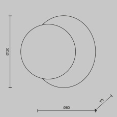 Настенный светильник (бра) Ambre 3000К 3Вт, MOD331WL-L3BS3K