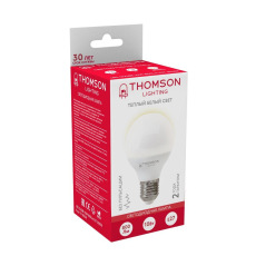 Лампа светодиодная Thomson E27 10W 3000K шар матовая TH-B2041