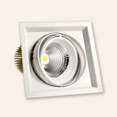 Карданный светодиодный светильник 220 Вольт, 50 Ватт, 12/24/38/60, IP20, FLED-DL 002-50-WH-5000К
