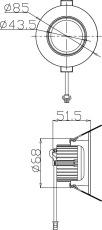 Встраиваемый светильник Deko-Light COB-68-24V-4000K-round 565306