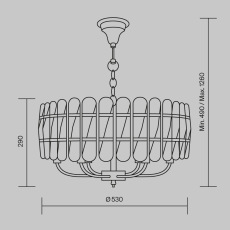 Подвесная люстра Maytoni Suite MOD122PL-06BS