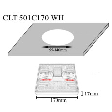 Встраиваемый светодиодный светильник Crystal Lux CLT 501C170 WH